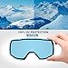 OutdoorMaster OTG Ski Goggles - Over Glasses Ski/Snowboard Goggles for Men, Women & Youth - 100% UV Protection (Black Frame + VLT 61% Light Blue Lens)