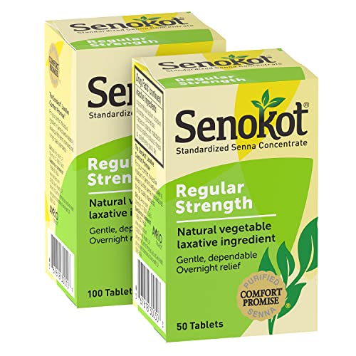 Senokot Regular Strength Natural Vegetable Laxative Ingredient Tablets, Senna Concentrate