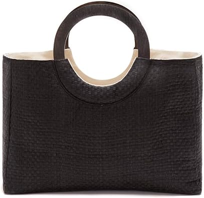 black raffia bag