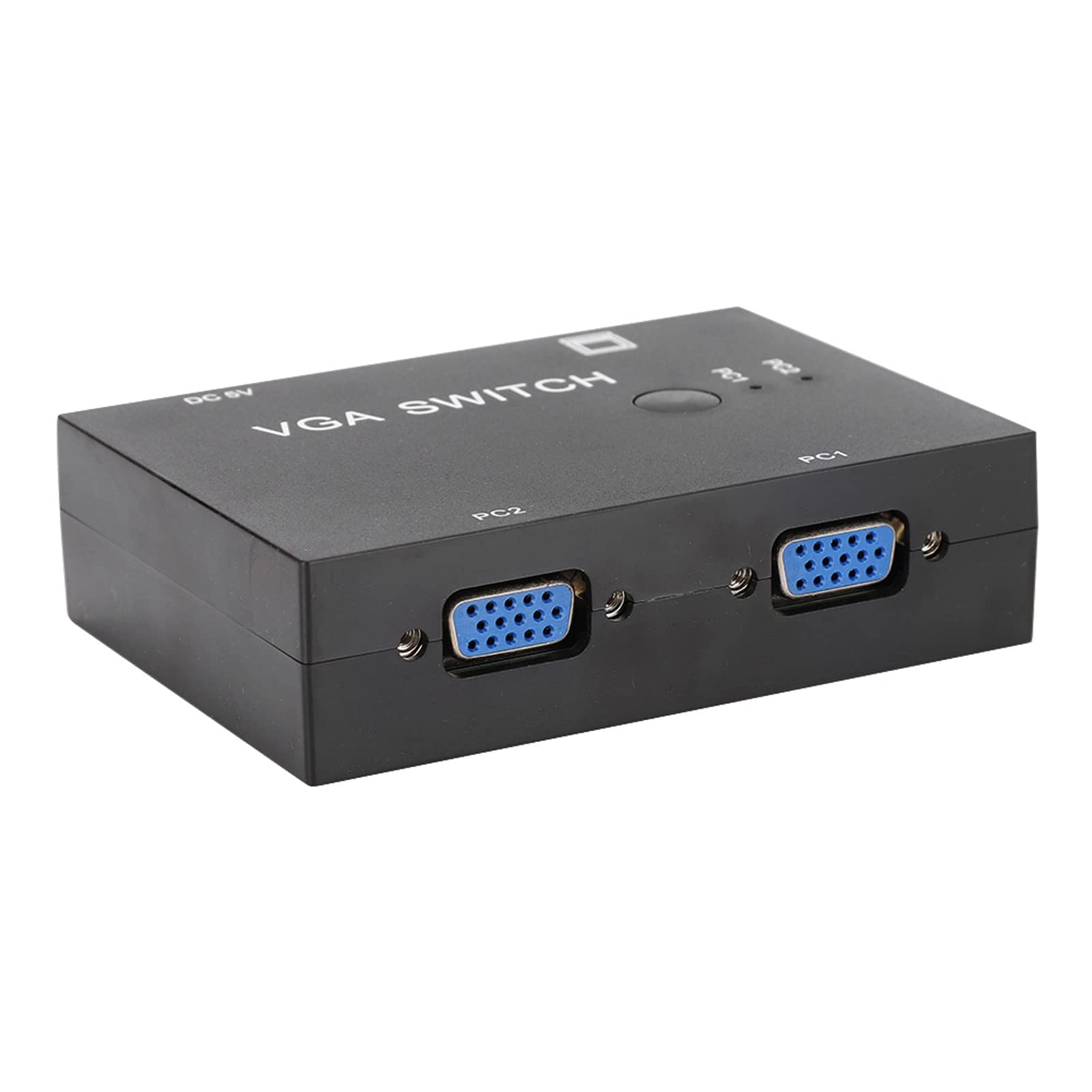 2 Port VGA Switch - 2 PC to 1 Monitor Splitter, Supports VGA, XVGA, SVGA, UXGA & Multi-sync Display