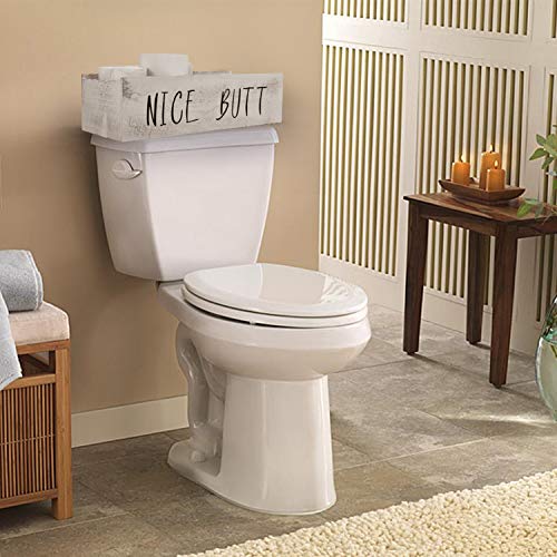 Pomeat Nice Butt Bathroom Decor Box, Bathroom Decor Storage Box Toilet Paper Holder for Home Decor (White)