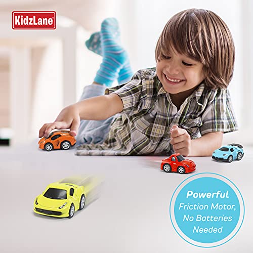 Kidzlane Diecast Metal Pullback Cars FrictionPowered Toy Cars for