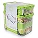 Lodge Food Storage Reusable Set Airtight, Watertight, Leak-Proof - Stackable - Dishwasher and Microwave Safe for Home Pantry and Kitchen