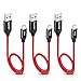 iSeekerKit Short Micro USB Cable 1ft Fast Charger Cable Nylon Braided Micro USB Charging Cord Compatible External Battery Charger, Samsung, HTC, LG, Android Tablets