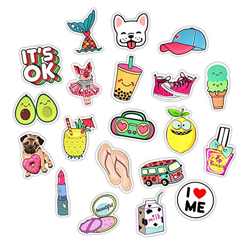 50Pcs Cute Vinyl Stickers Pack Waterproof for Laptop,Lovely Sticker Decals for Teen Girls,Computer,Skateboard, Luggage (Pink)