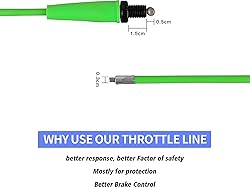 Nibbi 46" Universal Motorcycle Throttle Cable for