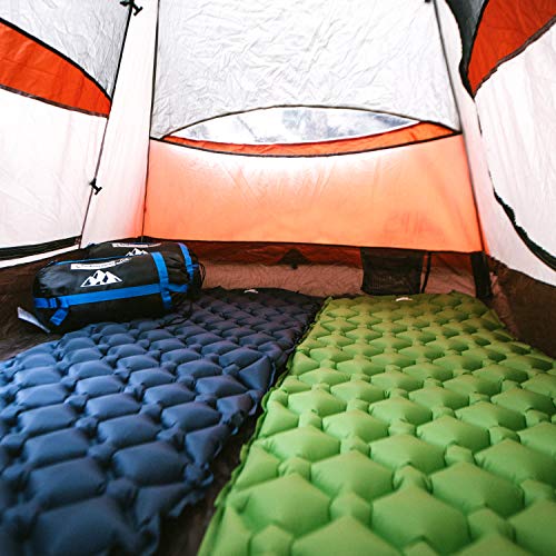 Outdoorsman Lab Camping Sleeping Pad | Ultralight Inflatable Camping Mat Pad for Backpacking & Hiking | Durable Insulated Sleeping Mat, Compact Inflatable Pillow