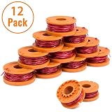 X Home 12-Pack Durable WA0010 Pre-Wound Weed Eater String Set Compatible with Worx WG163, WG180 Trimmers, Easy to Install