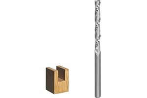 Extra Long 4 Inch Spiral Router Bit 1/4 Shank Up-Cut - 1/4" Cutting Dia, 2" Length, Solid Carbide CNC Router Bits End Mill, f