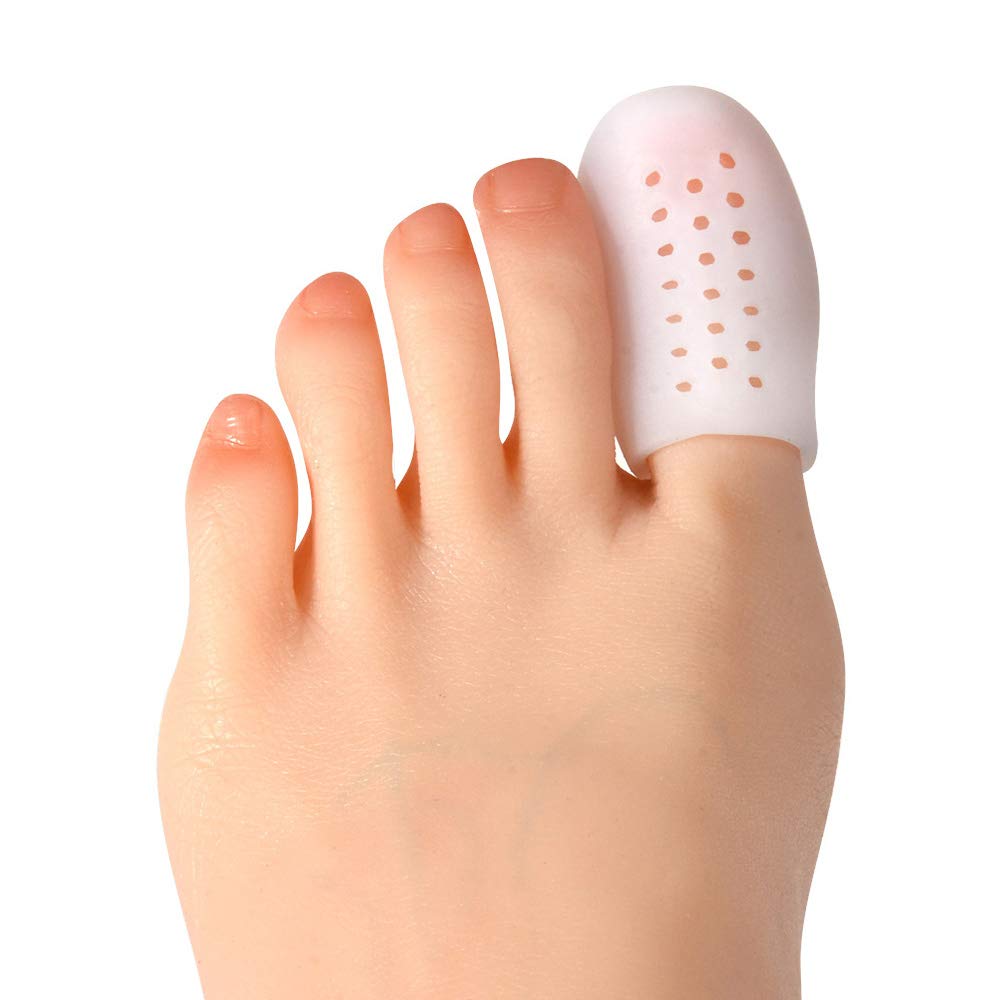 Big Toe Protectors Breathable Toe Cushions with Holes 10 Pack Gel Toe Protectors Sleeves,Protect Toe Corns Blisters,Hammer,Toes Calluses Toe Cushions Silicone