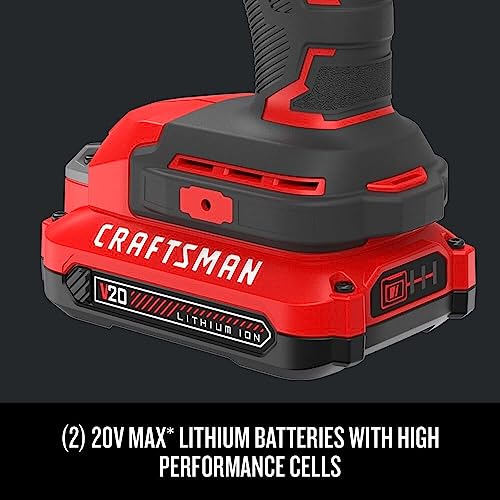 CRAFTSMAN V20 MAX Cordless Drill and Impact Driver, Power Tool Combo