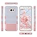 ULAK Note 5 Case, Galaxy Note 5 Case, Hybrid Anti Slip Dust Scratch Shock Resistance Protective Case Hard Cover with Soft Silicone + Hard PC (Rose Gold Stripes)