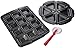 EZ Pockets Gray Non-Stick Steel 4-Piece Baking Kit with Cutting Tool and Recipe Book