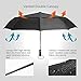 VANWALK Travel Umbrella - Windproof Compact Umbrella with Double Canopy Construction - Auto Open&Close,Sturdy, Portable and Lightweight + (Black, 45inch)