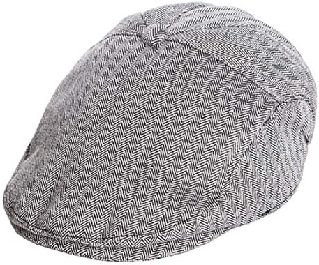 Boys Newsboy-Hat Tweed Cap Cabbie - Kids Driver Cap Pinstripe Vintage Scally Pageboy