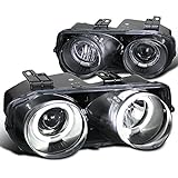 Spec-D Tuning LHP-INT94JM-WJ Acura Integra Rs Gs Ls Black Halo Projector Headlights Lamps