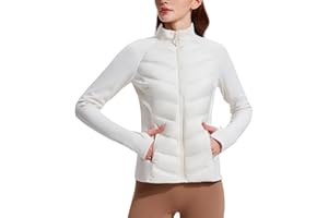 AFZ Womens Lightweight Warm Jacket Running Water Resistant Winter Puffer Jackets with Thumb Hole