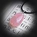 iSTONE Natural Teardrop Rose Quartz Pendant Necklace with 16