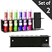Set of 2 Black Acrylic 6 Slot Dry Erase Marker and Eraser Holder Wall Mountable Organizer Rack