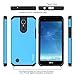J&D Case Compatible for LG K20 V Plus/LG K20 Harmony/LG K10 2017 / LG V5 / LG Grace - Heavy Duty Dual Layer Hybrid Shockproof Protective Rugged Bumper Case, Blue