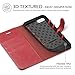 iPhone 8 Case, iPhone 7 Wallet Case, TUCCH Premium PU Leather Flip Folio Wallet Case with Card Slot, Stand Holder, Magnetic Closure [TPU Shockproof Interior Protective Case] Compatible iPhone 7/8, Red