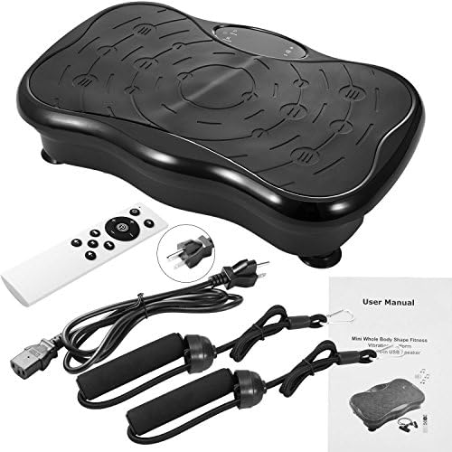 Bluefringe Fitness Vibration Platform Whole Full Body Shape Exercise Machine Vibration Plate Fit Massage Workout Trainer Vibration Platform Machine with Bluetooth and Two Resistance Bands