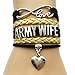 Infinity Love Army Wife Heart Charm Bracelet