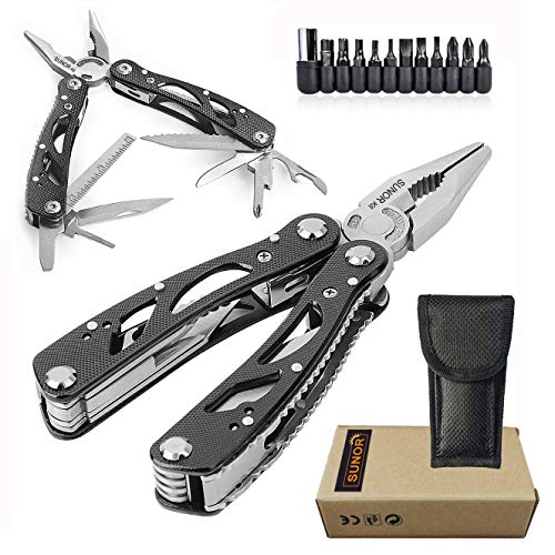 24-in-1 Portable Multitool Pliers/Multifunctional SUNOR Portable Survival Tool/Folding Pocket Size Multipurpose Outdoor Knife,Plier,Clamp (Multitool Pliers)