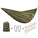 G4Free Portable Hammock - Lightweight Pure Color Nylon Fabric Parachute Hammock for Outdoor Camping, Hiking,Travel, Hammock Ropes & Steel Carabiners Included(Camel)
