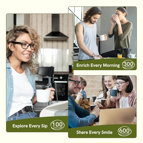 FRICARE COFFEE FILTERS FOR CONE ELECTRIC MAKER, NO PAPER DISPOSABLE FILTER, NOT FOR POUR-OVER, #2 FOR 2-6 CUP, WHITE, 600 CT (6 BAGS)