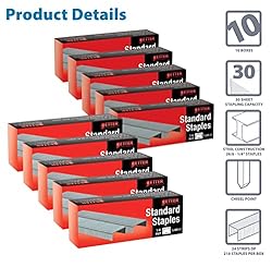 50,000 Staples, 10 Pack of 5,000 Count Standard