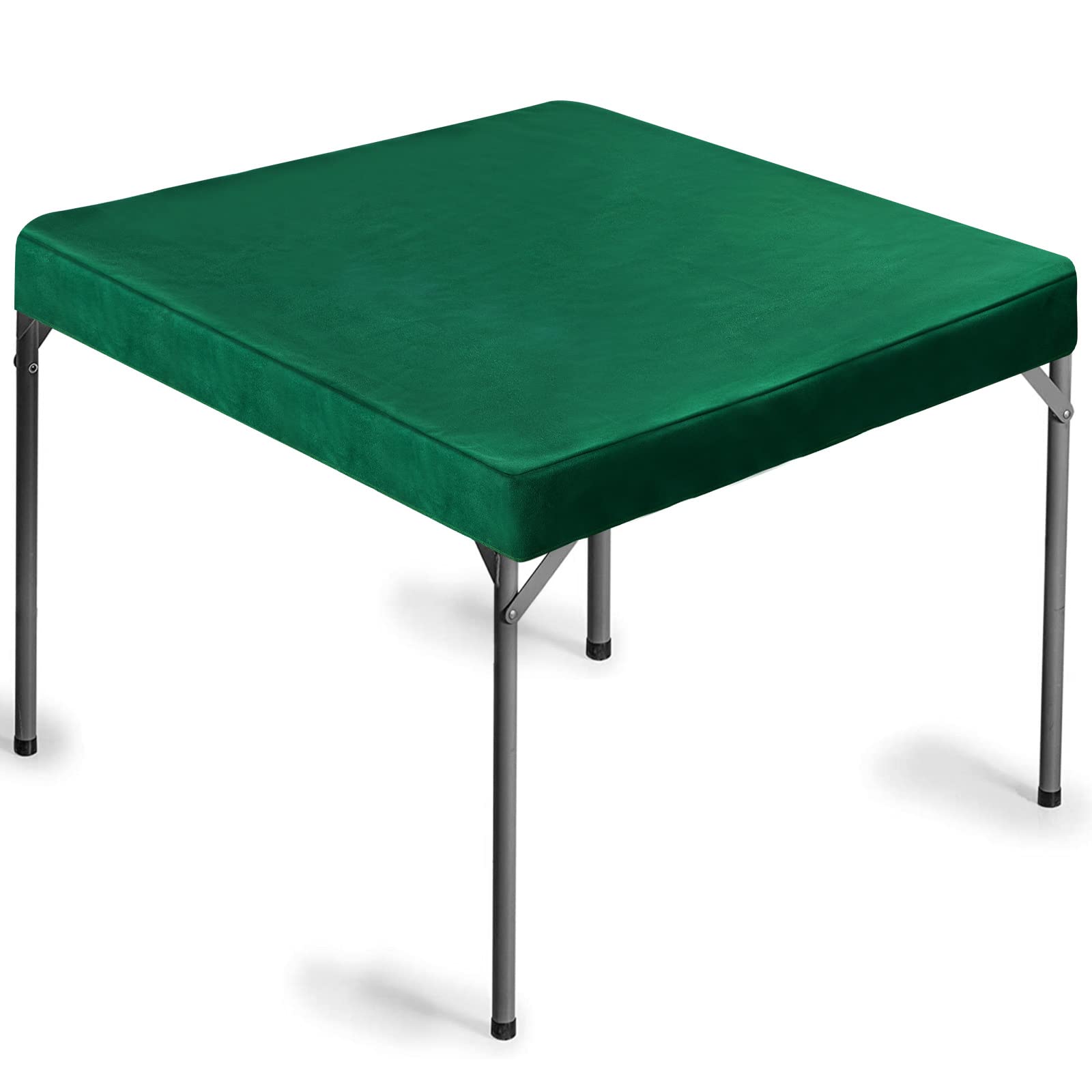 Photo 1 of Frienda Game Table Cover Felt Game Tablecover Folding Tablecloth for Card for Playing Poker Cards Mahjong Puzzles Board Games, Table Not Included(Green,34 x 34 x 4 Inch)