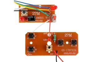 JOWXSX 2Pcs 27mhz Four-Way Remote Control Board Two-Way RC Transmitter and Receiver Toy Car Robot Model Accessories,DIY Toys Projects Four-Way Remote Control Remote and App Controlled Vehicles Accessories
