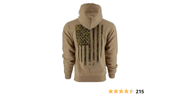 woodland camo flag hoodie