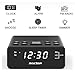 USB Alarm Clock Radio, Digital Alarm Clock with USB Phone Charger, FM Radio, Sleep Timer, Dimmer, Snooze, 0.6” Digital LED Display and Battery Backup Function for Bedroom, Office, Table and Desk