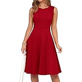 Sureple Womens Summer Cocktail Dresses 2026 Sleeveless Casual Fitted Tank Beach Swing A-Line Sundress