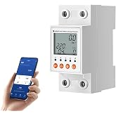 eMylo 63A Single-Phase WiFi Energy Meter with LCD &amp; Leakage Protection | AC 80&ndash;400V; Smart Life/Tuya; Alexa &amp; Google Home; timer; leakage &amp; overload protection
