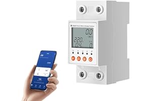 YASORN eMylo Smart Meter Single-Phase 63A 80-400V, Circuit Breaker and Leakage Protection, WiFi Energy Meter Electricity Energy Monitor Tuya APP Remote Control for Home Apartment Factory