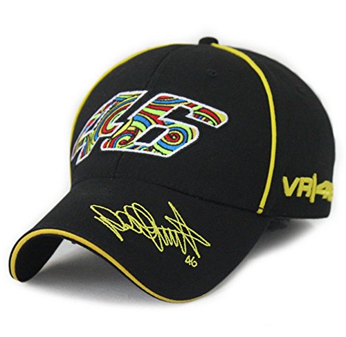 Fashion Motogp Valentino Rossi 46 Baseball Hat Peaked Cap (Black)