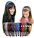 CoverYourHair Plastic Hairbands - Hard Headbands - 12 Pack Dark Colors