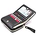 Kinzd Accordion Wallet RFID Leather Card Wallet for Women Credit Card Holder (OneSize, upgraded Black)