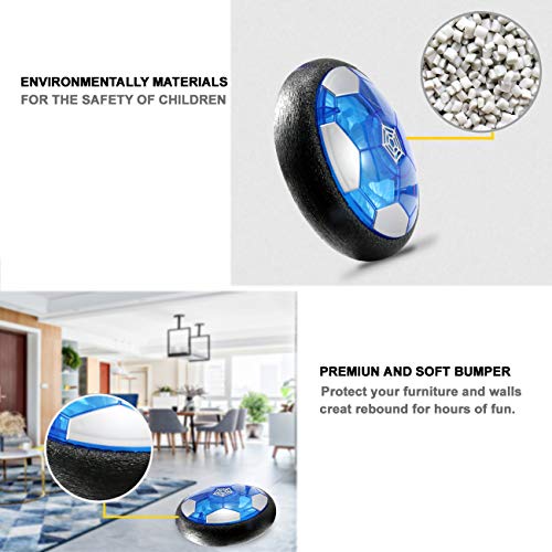 Kids Toys Hover Soccer Ball - 2019 Updated Rechargeable LED Air Power Soccer Set with 2 Goals and an Inflatable Ball, Indoor Toddler Toys for 3,4,5,6 -14 Year Old Boys Girls (Rechargeable Version) - Thumbnail 3