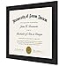 Americanflat 8.5x11 Diploma Frame with Shatter-Resistant Glass - Set of 2 - Document Frames with Engineered Wood - Legacy Collection - Certificate Frame for Tabletop and Wall Display - Black