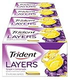 Trident Layers Sugar Free Gum (Grape Lemonade, 14-Piece, 12-Pack)