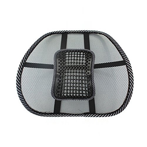 PrimeTrendz Car Office Seat Chair Massage Back Lumbar Support Mesh Ventilate Cushion Pad