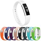 Vancle Fitbit Alta Bands, Newest Adjustable Replacement Bands for Fitbit Alta Bands, Large, White (with Metal Clasp, No Tracker)