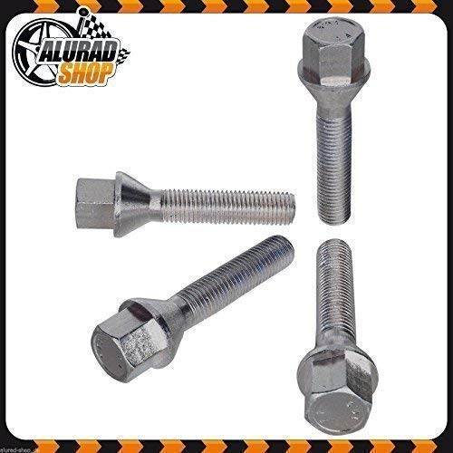 10 Radschrauben Radbolzen SILBER verzinkt Kegelbund Kegel M12x1,5 in ...