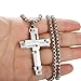 Jstyle Jewelry Stainless Steel Mens Cross Necklace for Men Pendant for Boys 24 Inch Chain