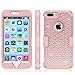 iPhone 7 Plus Case Bling Case HKW Glitter Sparkle Rhinestone Shiny 3 in 1 Armor Defender Shockproof Case Protective Cover for Apple iPhone 7 Plus 5.5 Inch Diamond Case - Rose Gold (MA1854)