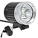 SecurityIng Waterproof Headlight 1800Lm 4 Modes 3 LEDs Headlamp & Bicycle Light + 4400mAh Battery Pack + Charger for Outdoor Sports